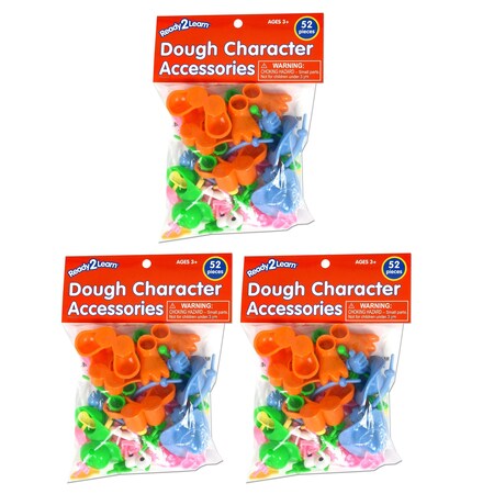 Ready 2 Learn Dough Character Accessories, 52 Per Set, 3PK CE10092